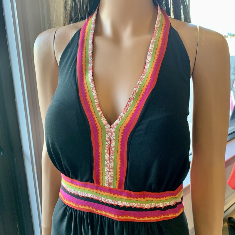 Cleo NWT Maxi Dress,<br />
Colour: Black and multi,<br />
Size: 12