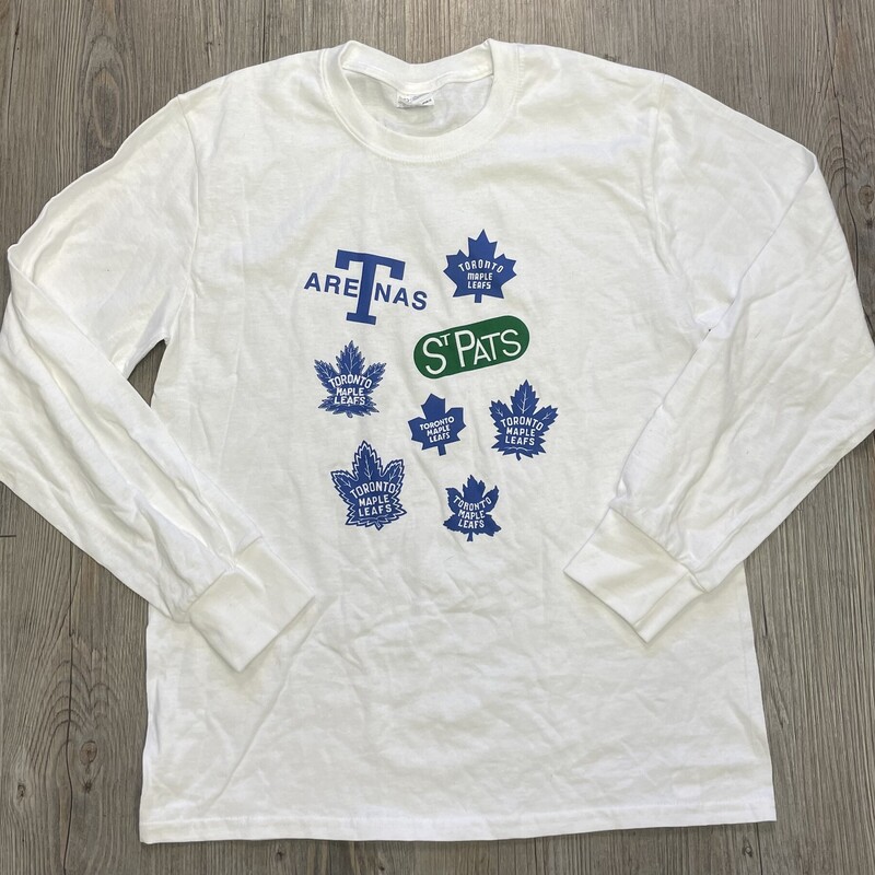 Maple Leafs LS Shirt, White, Size: 14Y