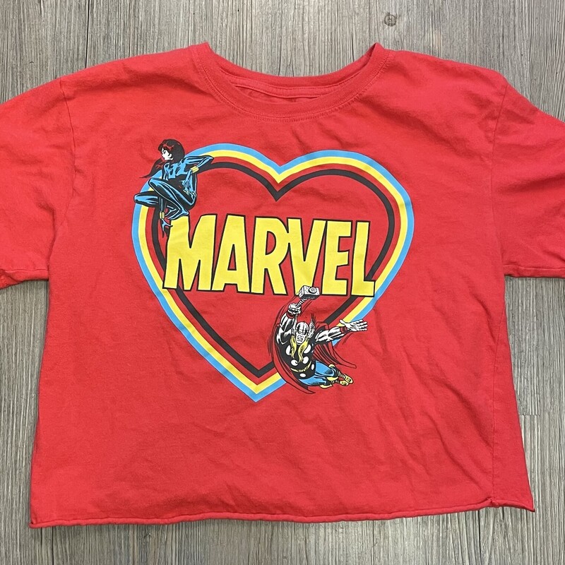 Marvel Cropped  Tee, Red, Size: 12Y