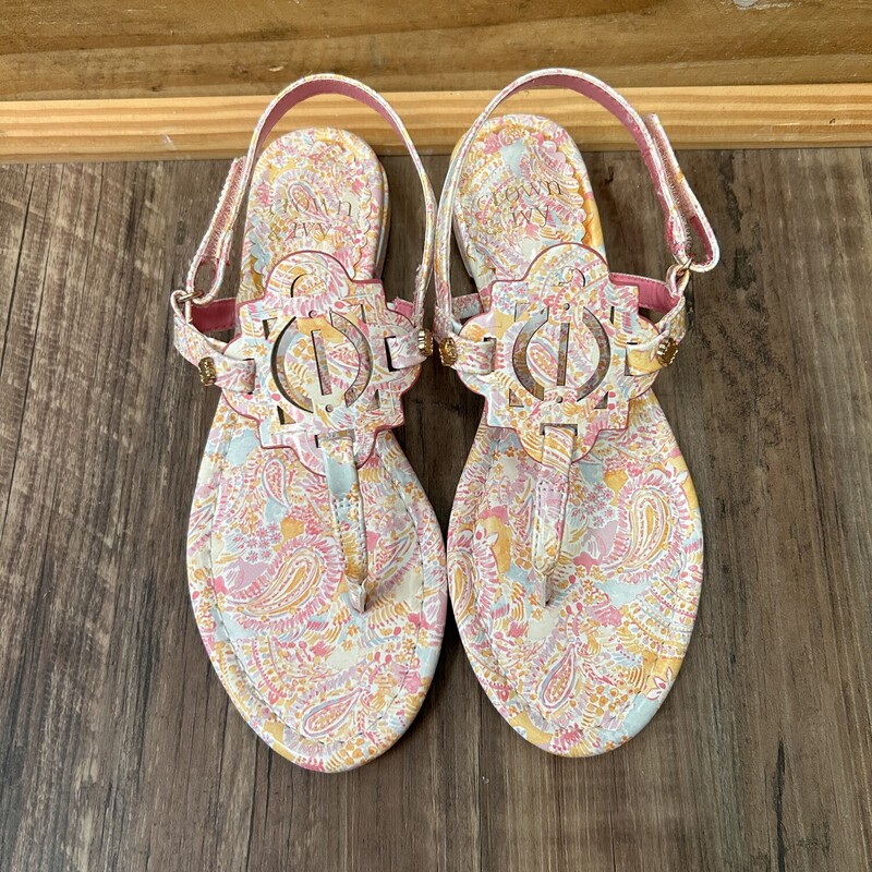 Crown Ivory Paisley Sanda, Pink, Size: Shoes 2