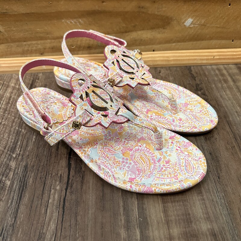 Crown Ivory Paisley Sanda, Pink, Size: Shoes 2