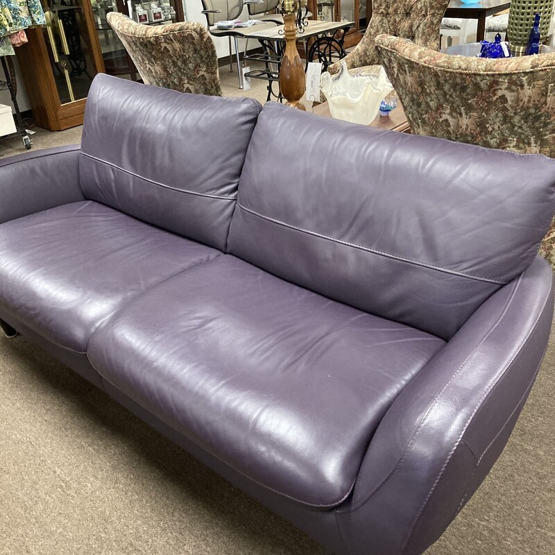 Purple Leather Sofa