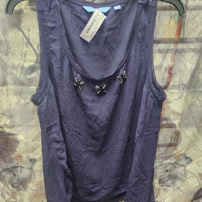 Multi layered tank in purple with bling.