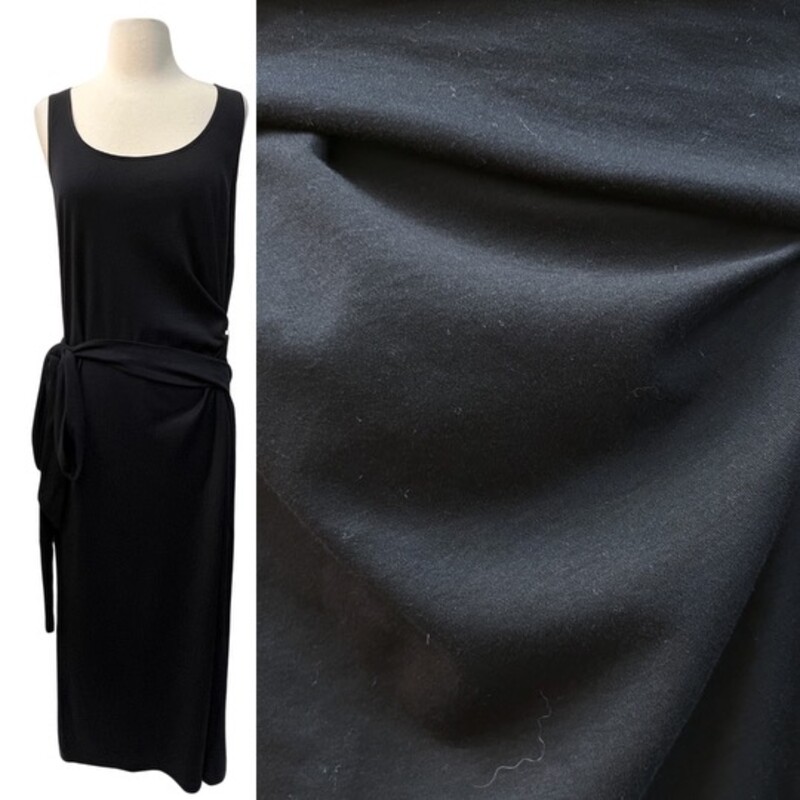 Vince Belted Midi Dress
Sleeveless
100% Pima Cotton
Color: Black
Size: Large