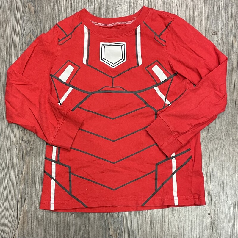 Carters LS Iron Man  Tee, Red, Size: 6Y