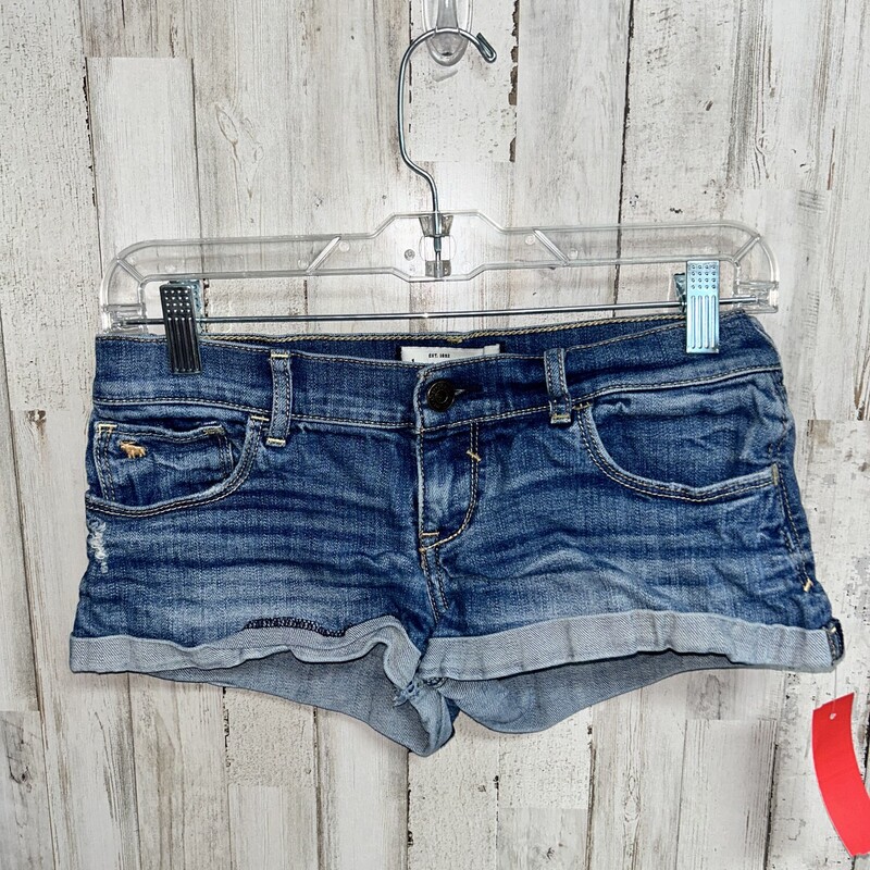 16 Cuffed Denim Shorts, Blue, Size: Girl 10 Up