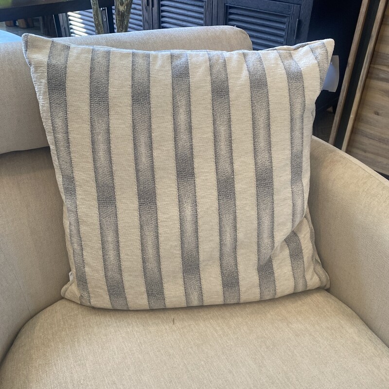 Gray Striped Pillow