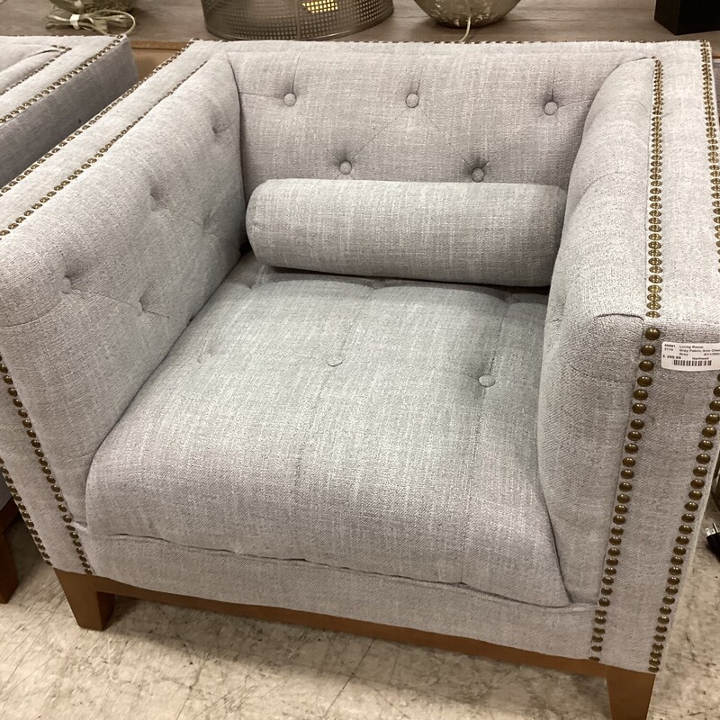 Gray Fabric Arm Chair
