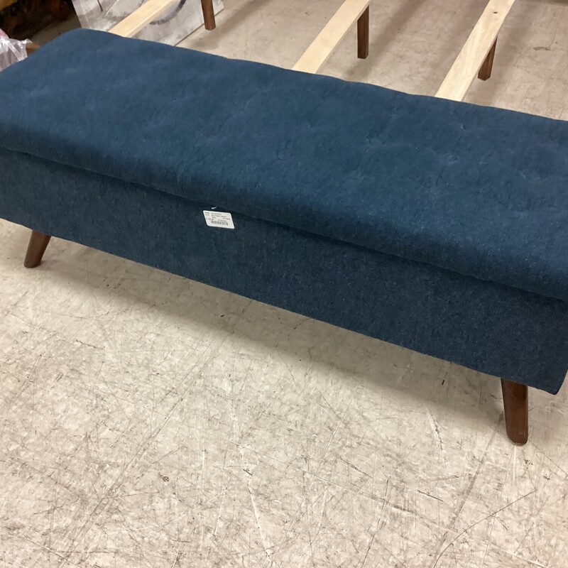 Blue Fabric Bench