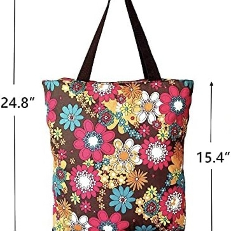 Brand New Tote Bag Zip Up Pouch into Carry All Tote Zip Top Bag.