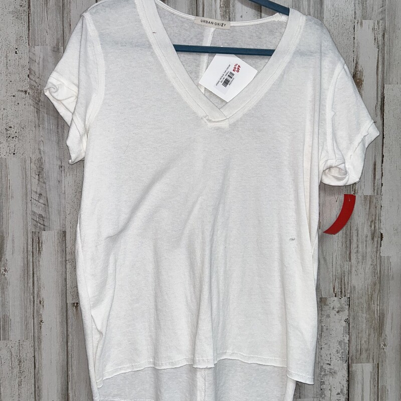 NEW S White Knit Tee