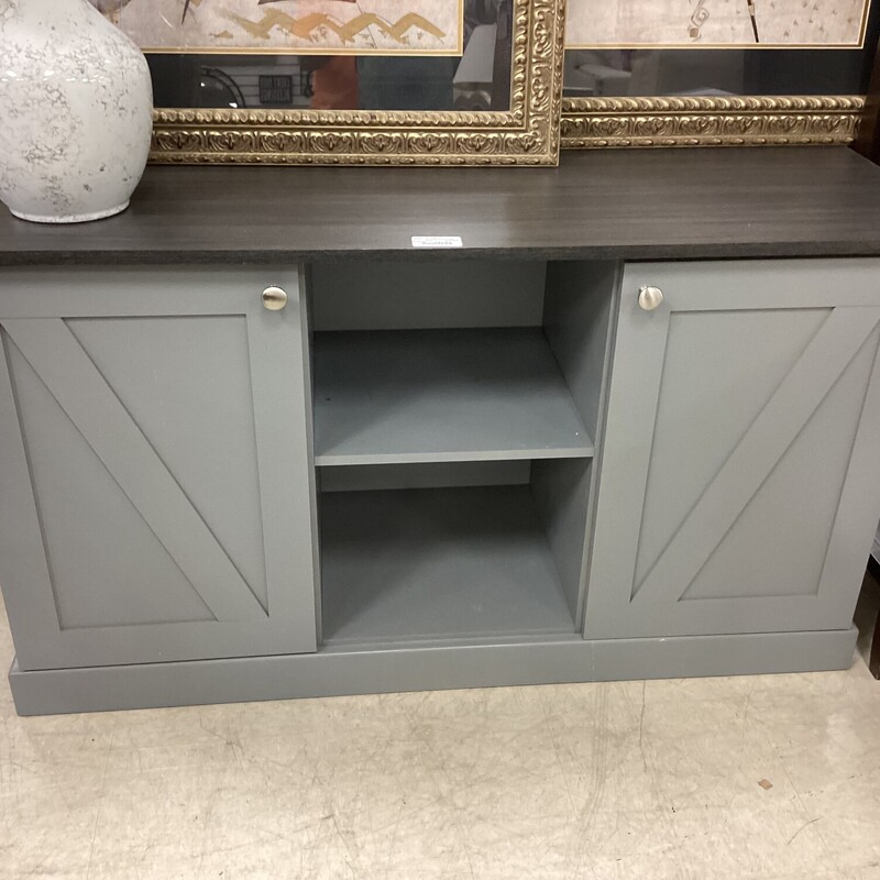 Gray Black Cabinet, Gray, 2 Dr/1 She
49.5 in Wide x 19.5 Deep x 28 in Tall