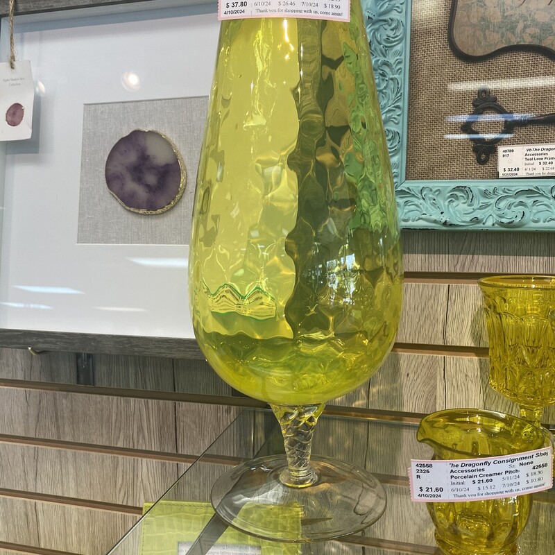 Art Glass Twisted Stem Vase