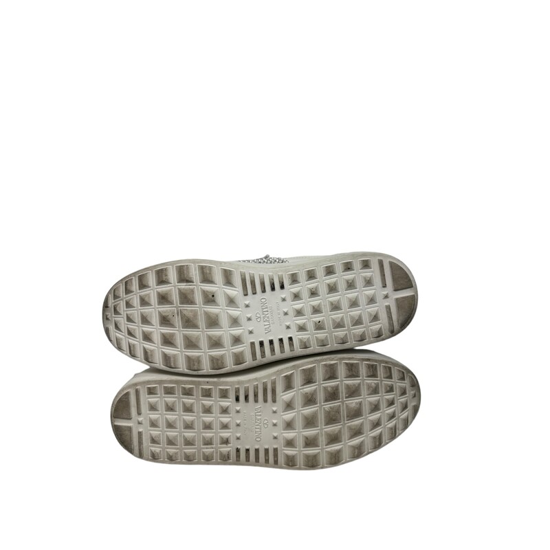 Valentino Open Sneaker, Silver, Size: 36.5