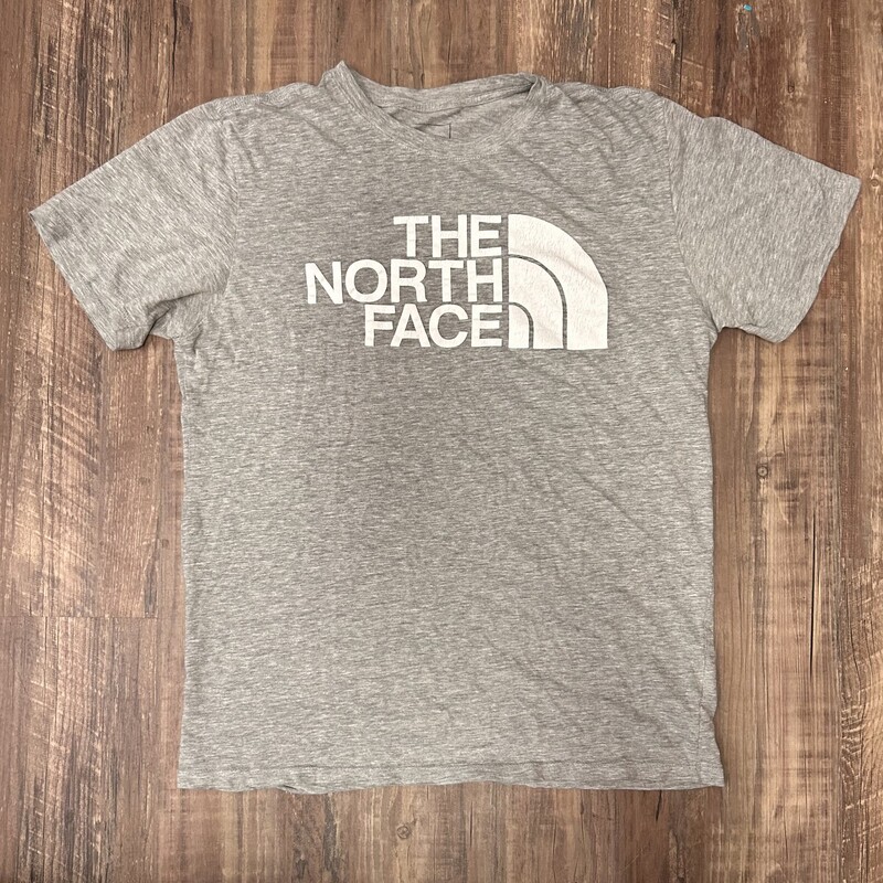North Face Soft Logo Tee, Gray, Size: Adult S
