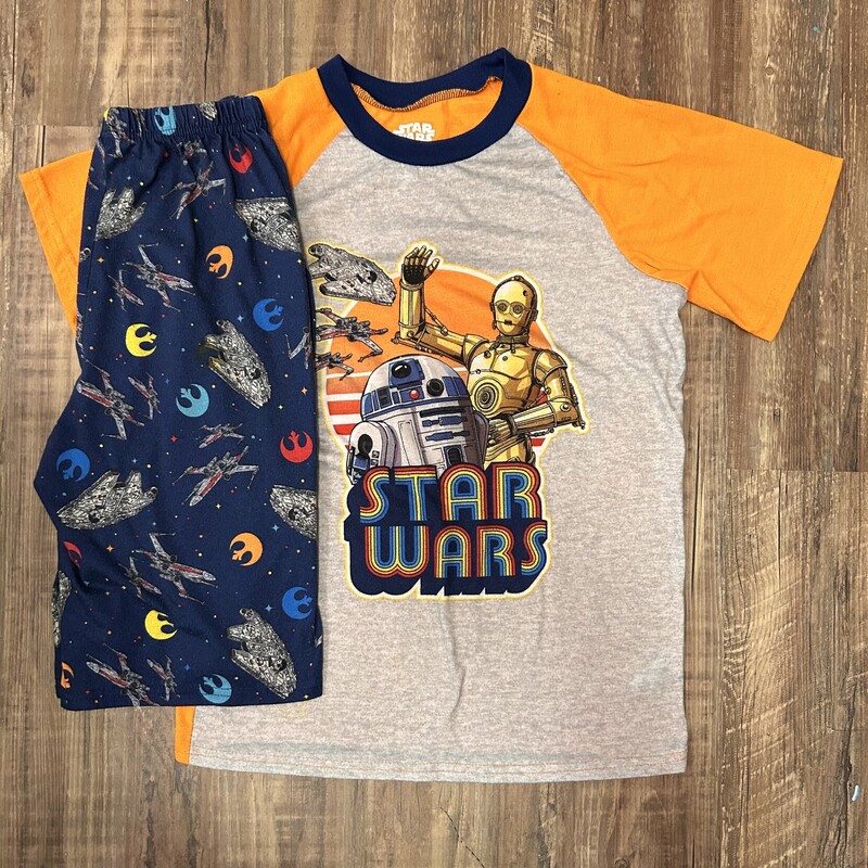 Star Wars 2pc Shorts PJ, Orange, Size: Youth L
