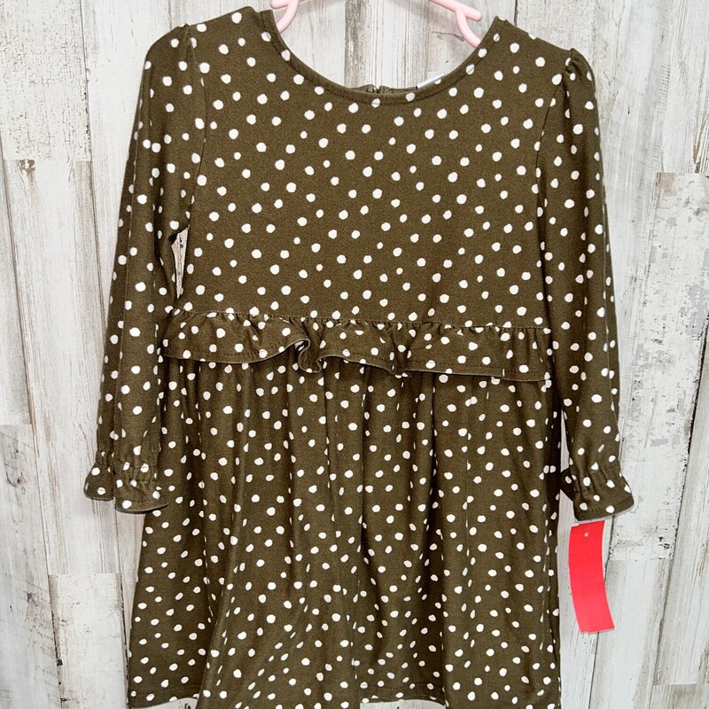 3T Brown Spotted Dress