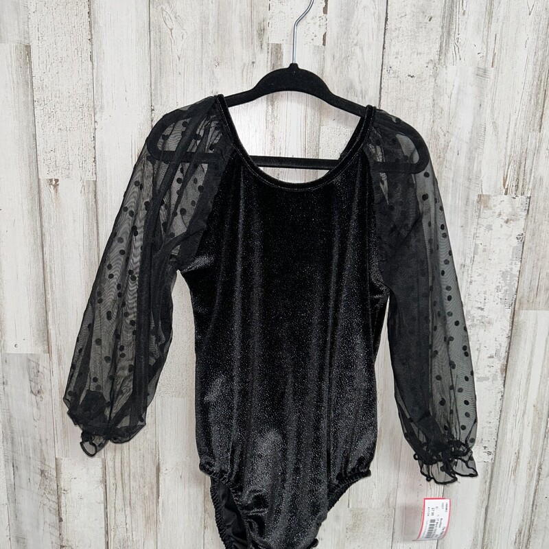 2T Black Velvet Bodysuit