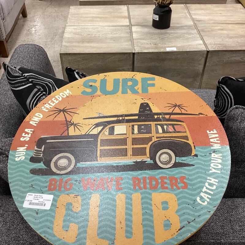 SURF CLUB, Yllw/Blu, Wd Rnd
20 in rd