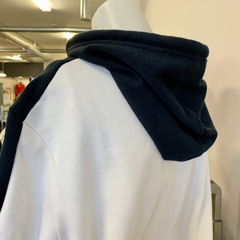 Tommy H Hoodie Zippered,<br />
Colour: White black and red,<br />
Size: Large