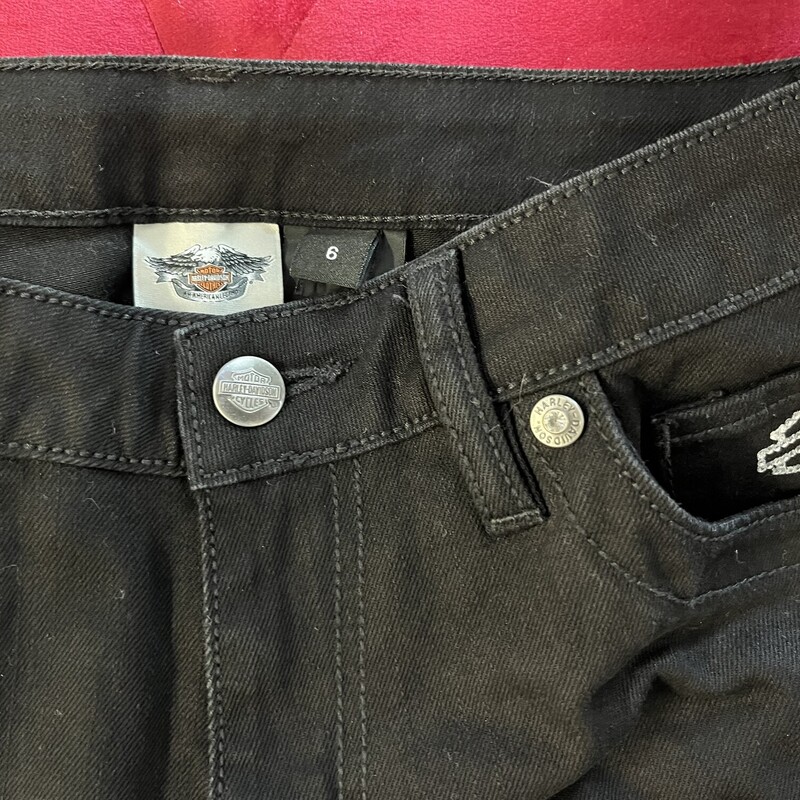 Brand New Bling Pocket Jeans, Black, Size: 6