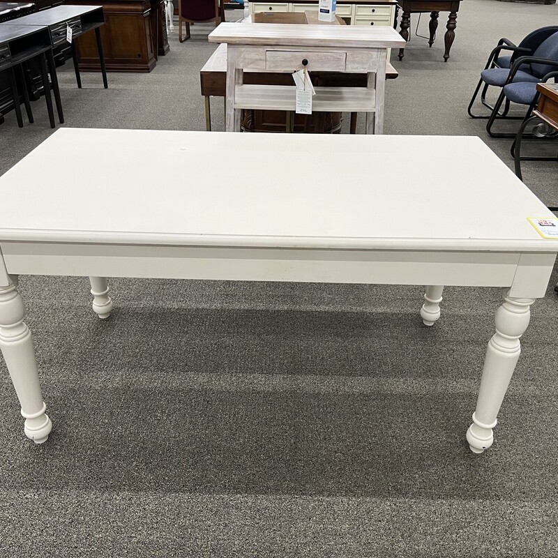 Large White Desk W/ Drawer