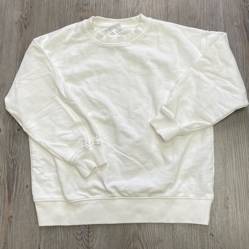 Zara Sweatshirt, White, Size: 9-10Y