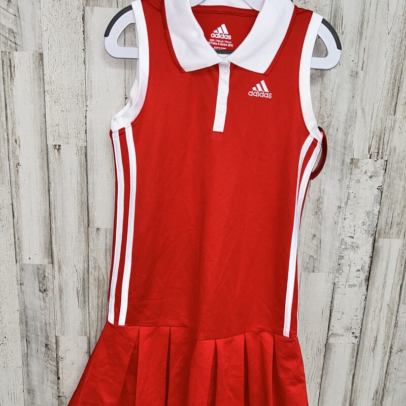 6X Red Logo Polo Dress, Red, Size: Girl 6/6x
