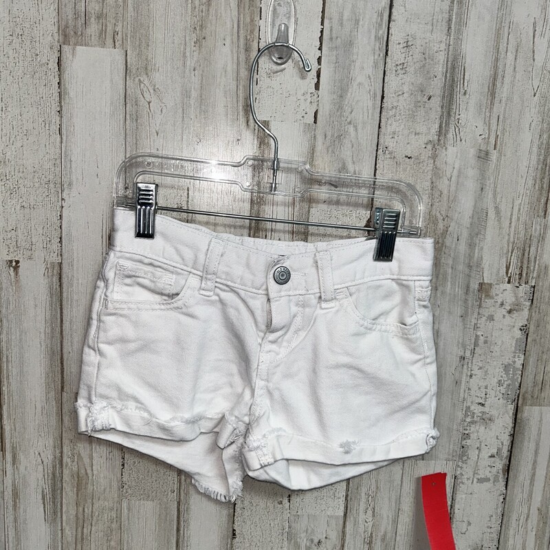 7 White Denim Shorts, White, Size: Girl 7/8