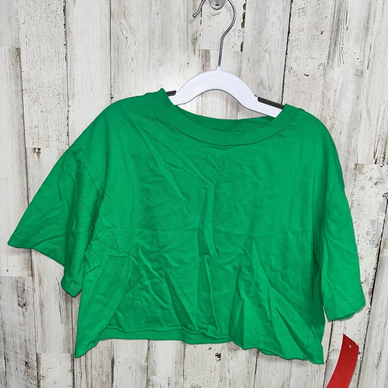 7/8 Cropped Green Tee, Green, Size: Girl 7/8
