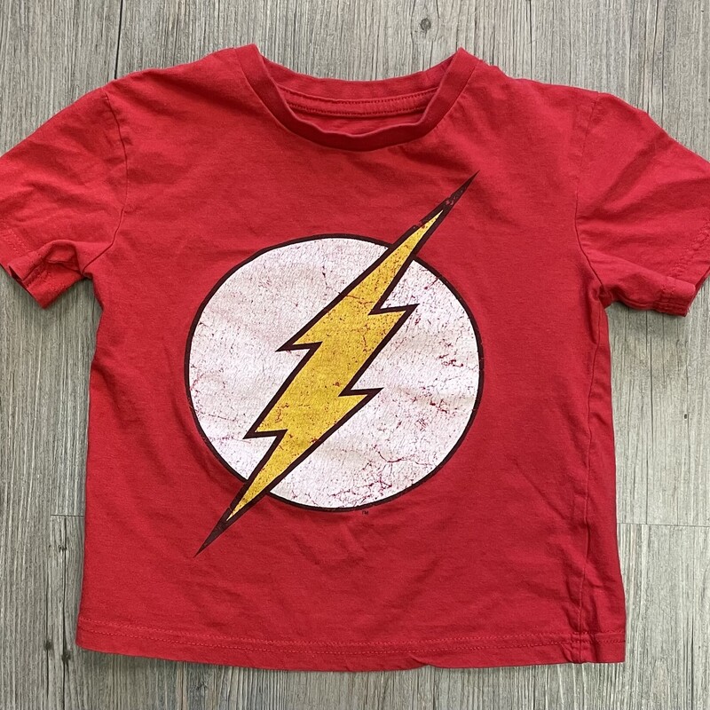 The Flash Tee, Red, Size: 4-5Y