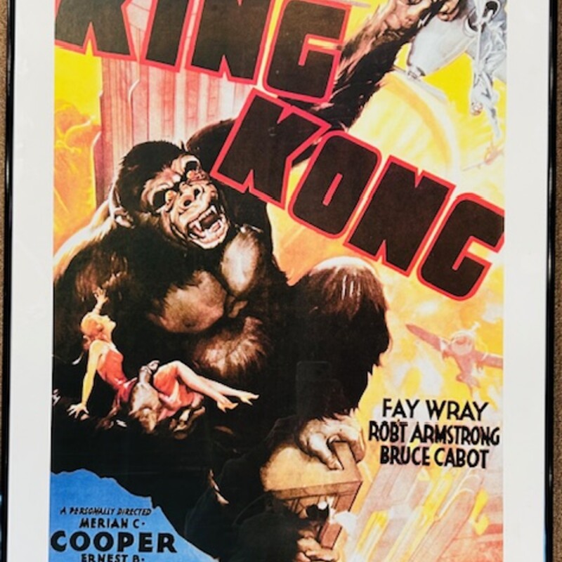 King Kong 1933 Print
Black Blue Yellow Red Size: 24 x 32H