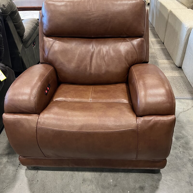 Brown Leather Power Recliner