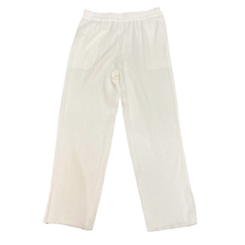 Rails Wide Leg Pants<br />
100% Cotton Gauze<br />
Color: White<br />
Size: Large<br />
Perfect for Summer!