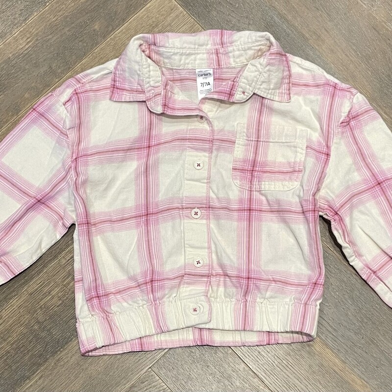 Carters Shirt LS, Pink, Size: 7Y