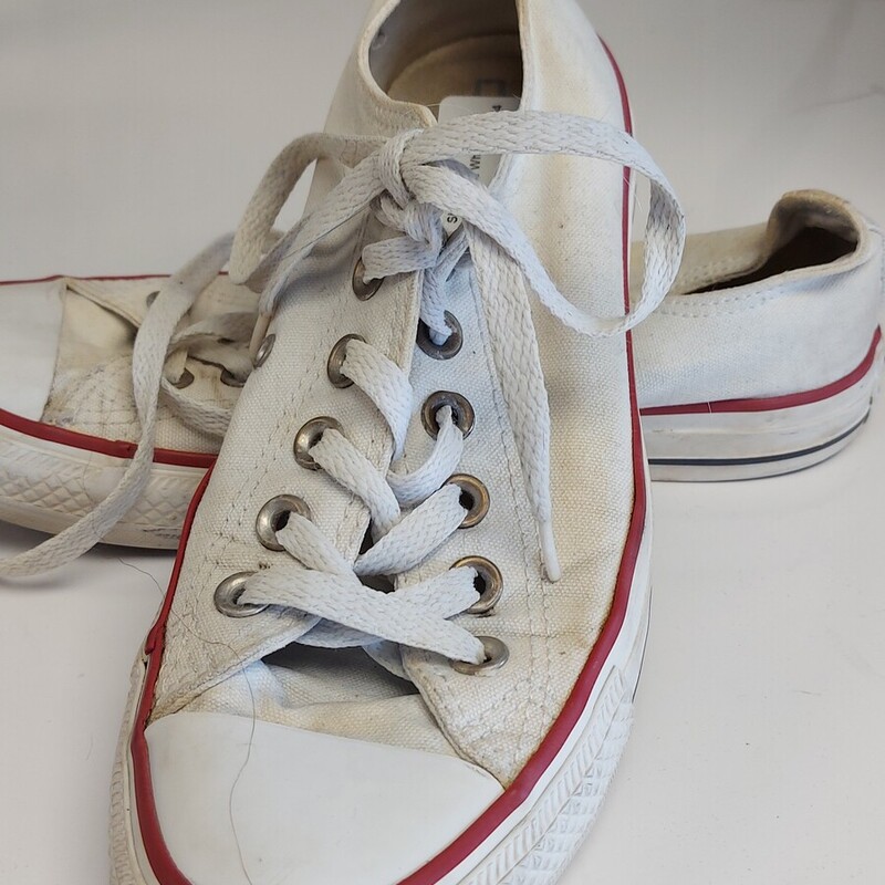 Converse White, White, Size: 7