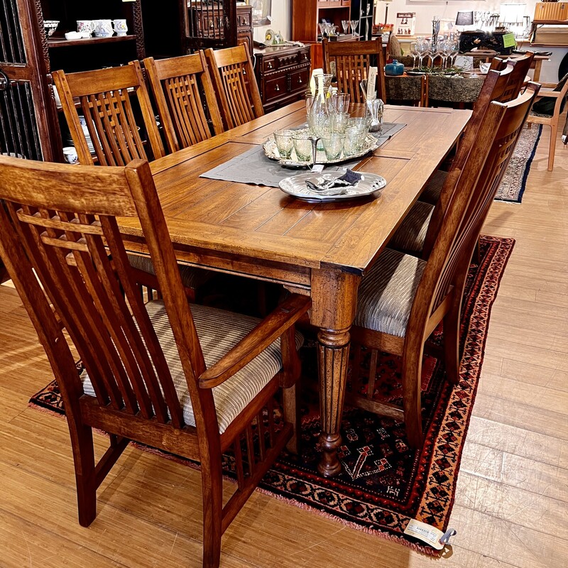 Henredon Table & 8 Chairs
Size: 88x42x30