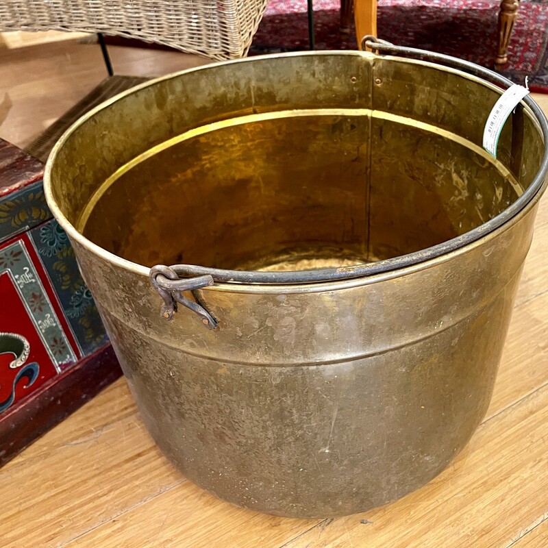 Cauldron Large Vintage, Brass,
Size: 20Rx15H