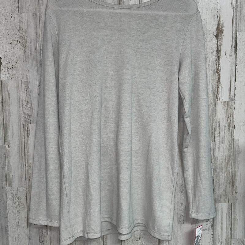 M Grey Knit Cut Out Top