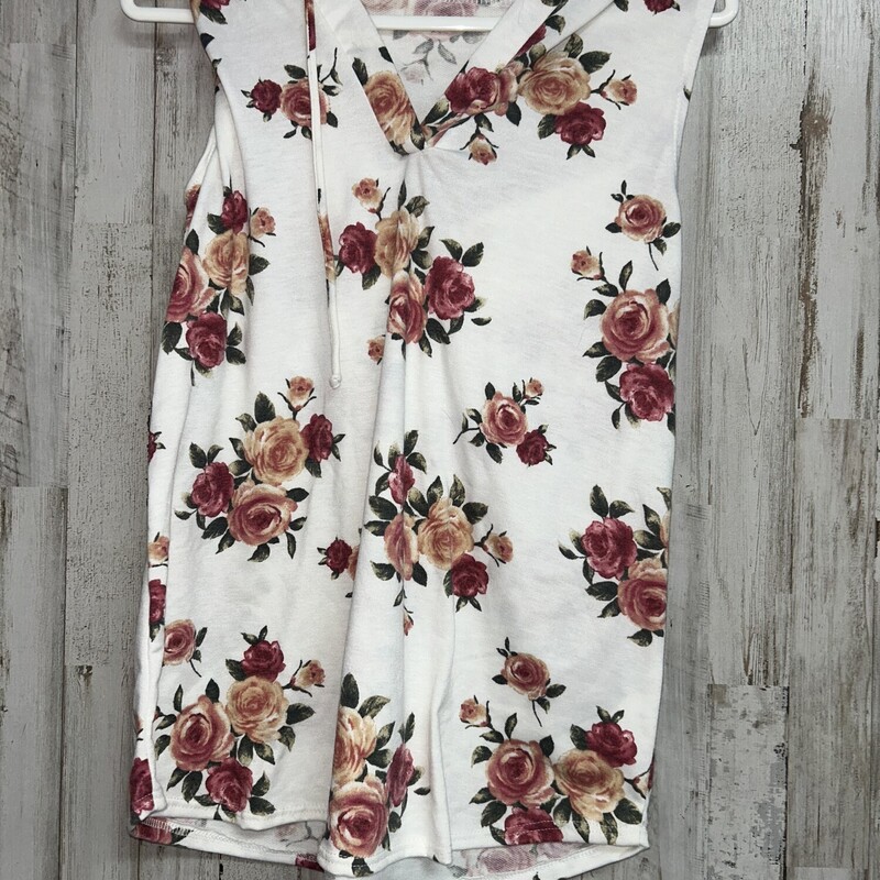 S White Floral Hooded Tan