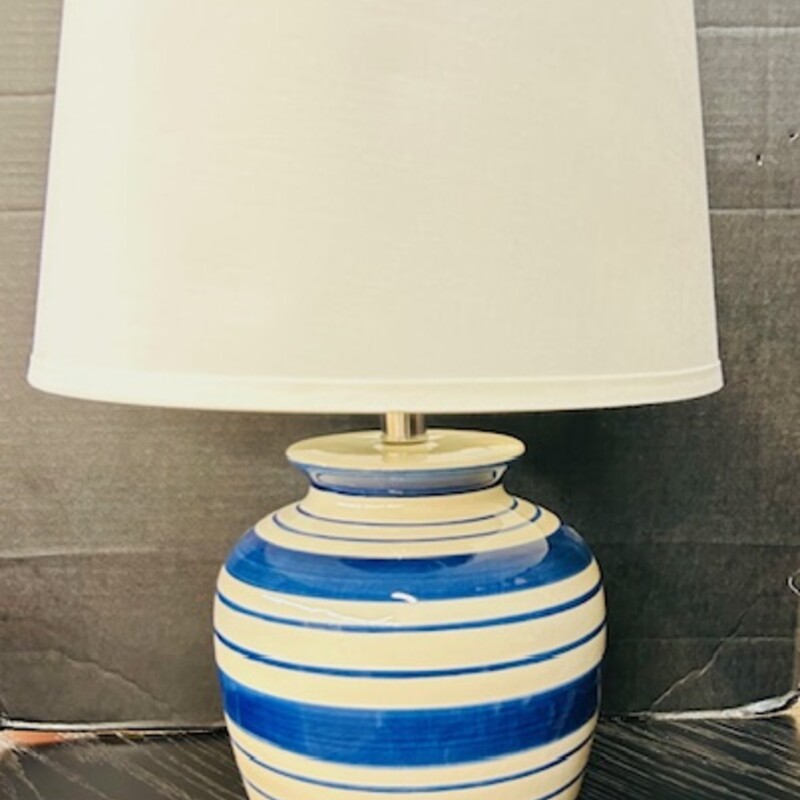 Ralph Lauren Striped Lamp
Blue White Size: 14 x 21H
Matching lamp sold separately