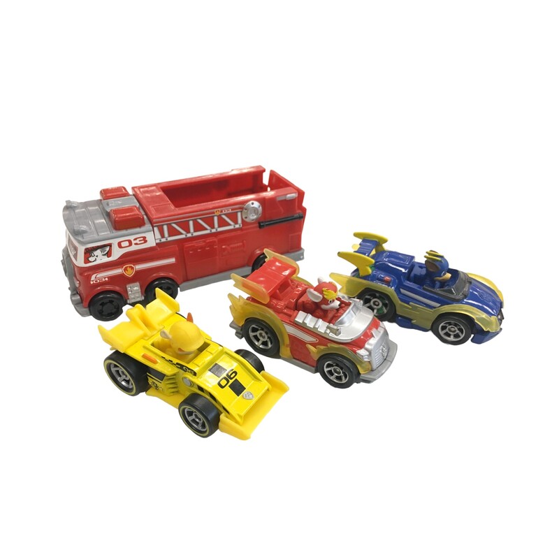 Firetruck & 3 Cars