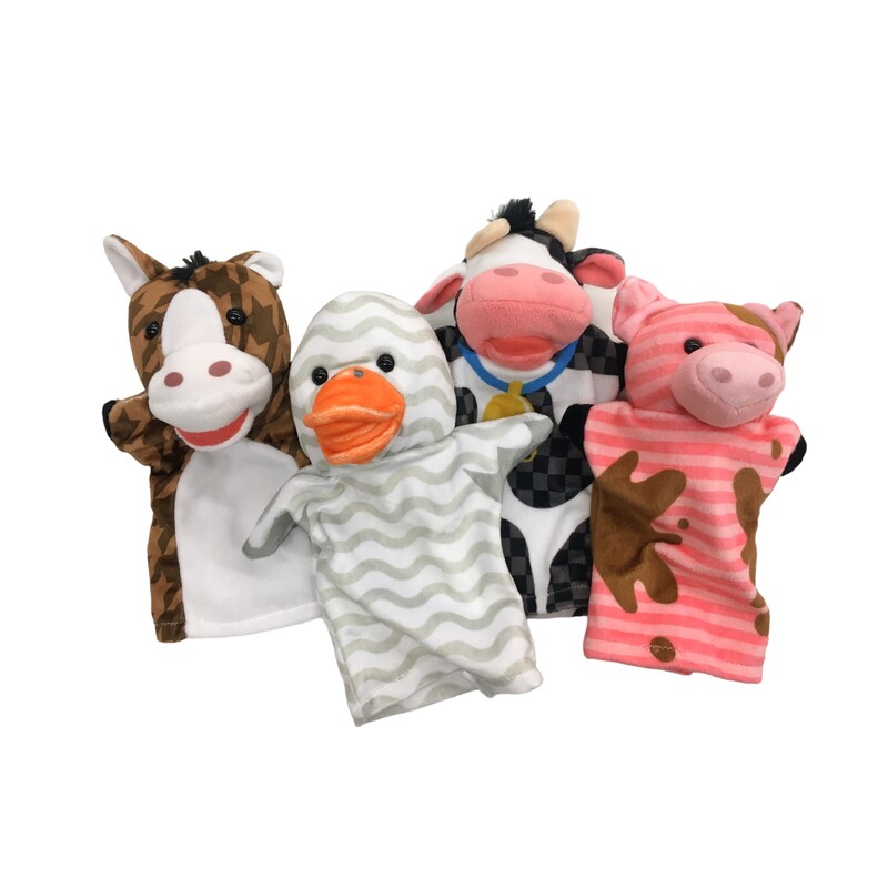 4 Farm Animal Puppets