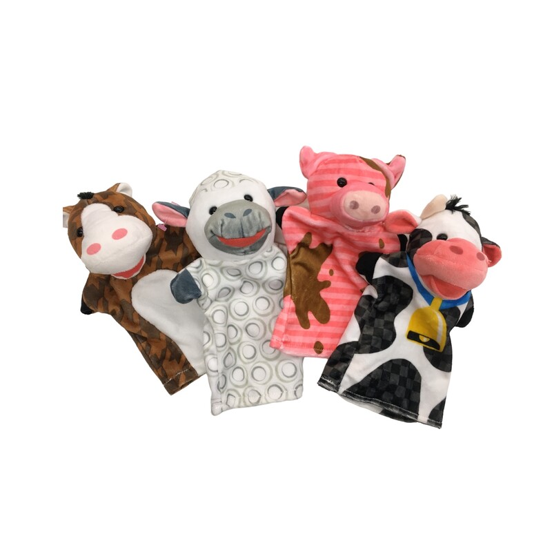 4 Farm Animal Puppets