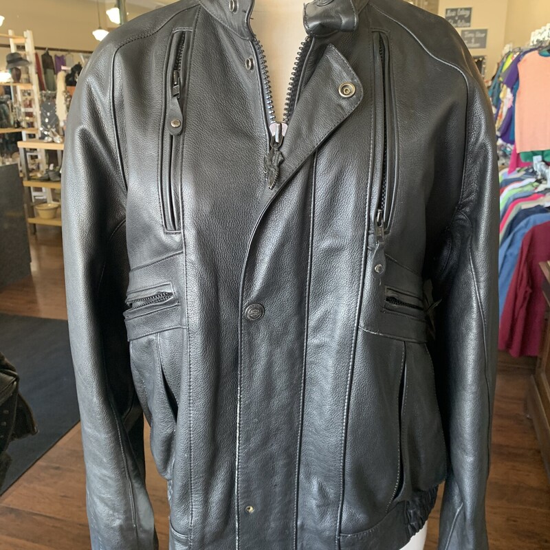Vint Harley Davidson Leat, Black, Size: L
All Sales are final.
Pick up in store within 7 days of purchase or have it
shipped.


Thanks for Shopping With Us:)