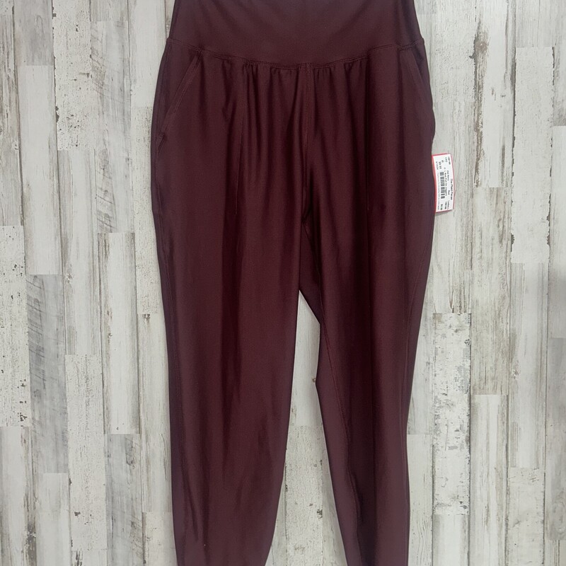 L Red Pull On Joggers