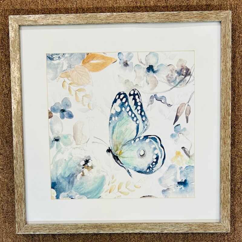Butterfly Beauty Patricia Pinto
Gray, White and Blue
Size: 17.5x17.5H