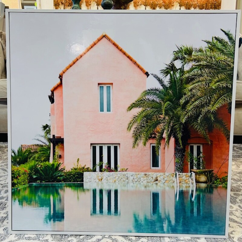 Coastal Home Pool Artwork
Pink Blue Green White Size: 30 x 30H