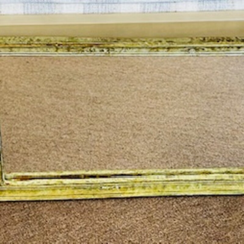 Ornate Side Panels Rectangle Mirror
Gold Brown Tan
Size: 32 x 10.5H