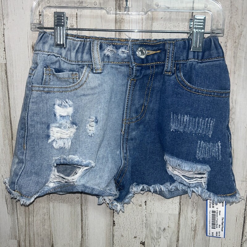 8 Denim 2 Tone Shorts, Blue, Size: Girl 7/8
